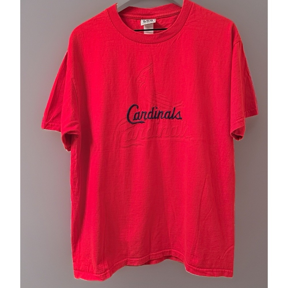 Vintage 2003 Lee Sport St. Louis Cardinals T Shirt Mens Large Faux 3D Script MLB